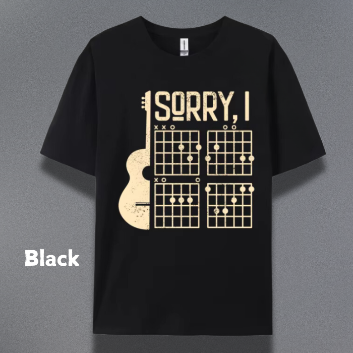 Sorry Guitar Tops Design (100% Cotton)