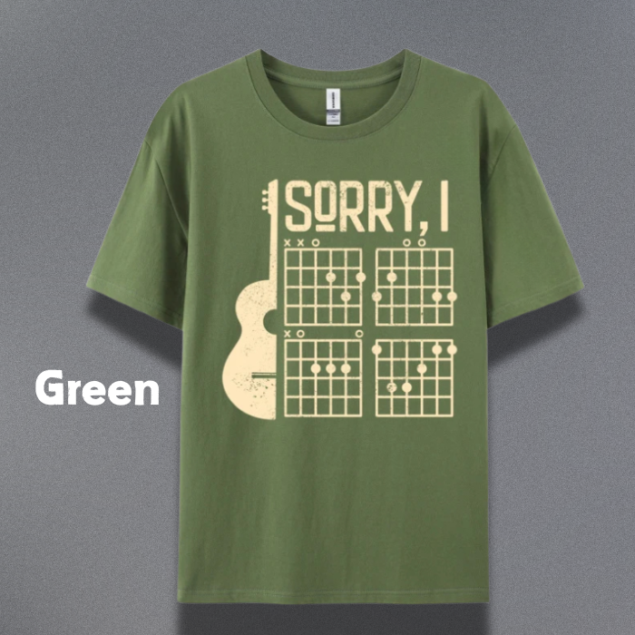 Sorry Guitar Tops Design (100% Cotton)