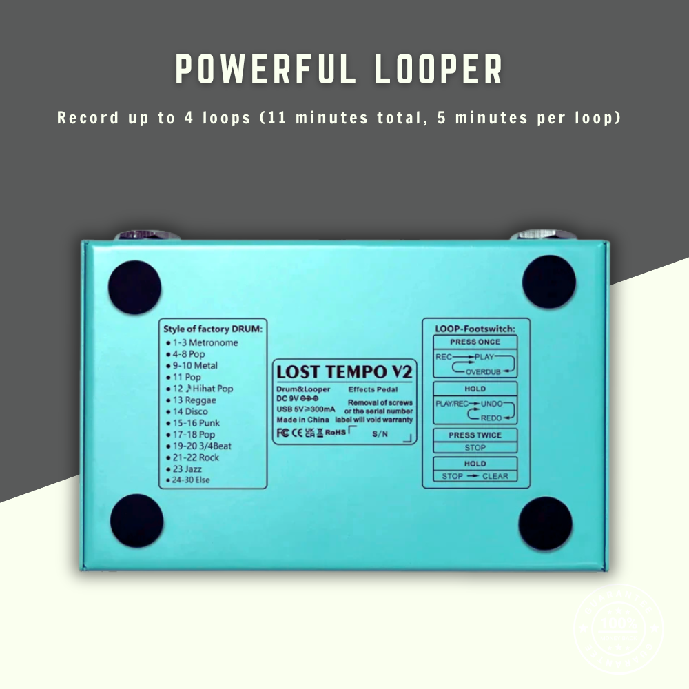 ⏰LAST DAY 50% OFF🎁Lost Tempo Looper Pedal V2