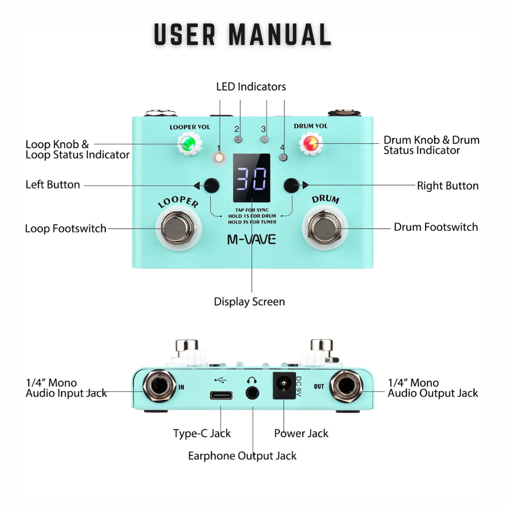 ⏰LAST DAY 50% OFF🎁Lost Tempo Looper Pedal V2