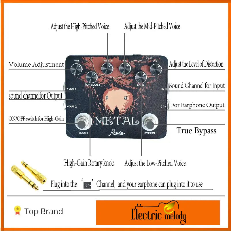 Metal Muff Top Boost Distortion Electric Melody Store