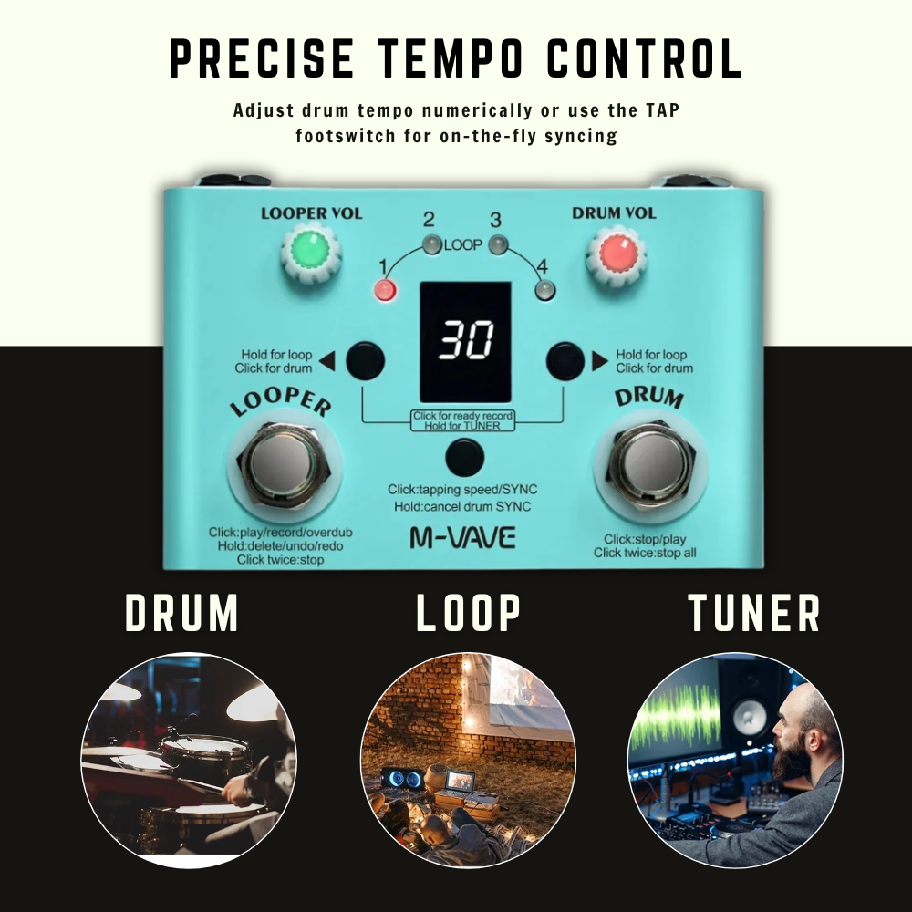 ⏰LAST DAY 50% OFF🎁Lost Tempo Looper Pedal V2 – Electric Melody Store