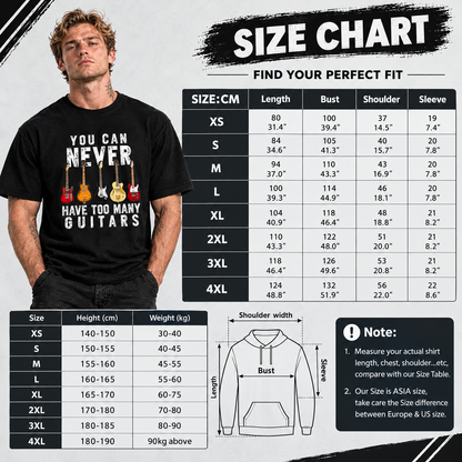 Unisex You Can Never Have Too Many Guitars T-shirt