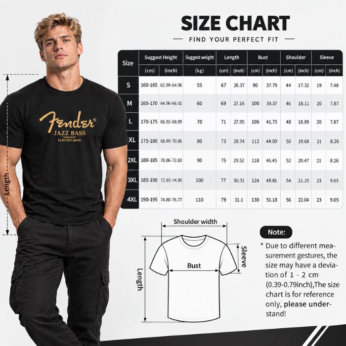 Fender Jazz Bass Graphic Tee T-Shirt