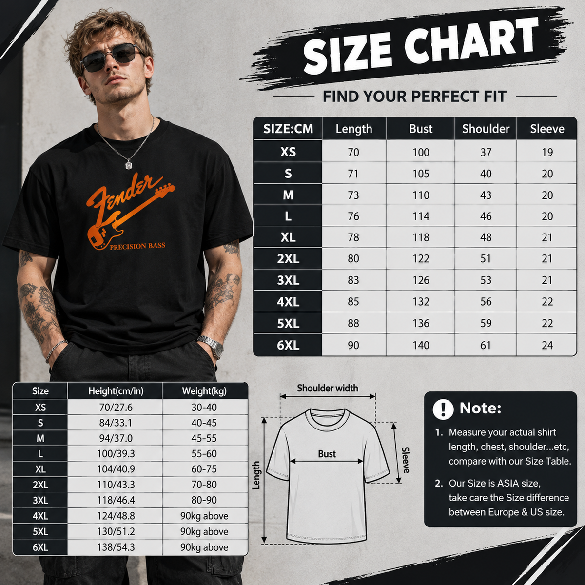 Fender Precision Guitar Bass T - Shirt