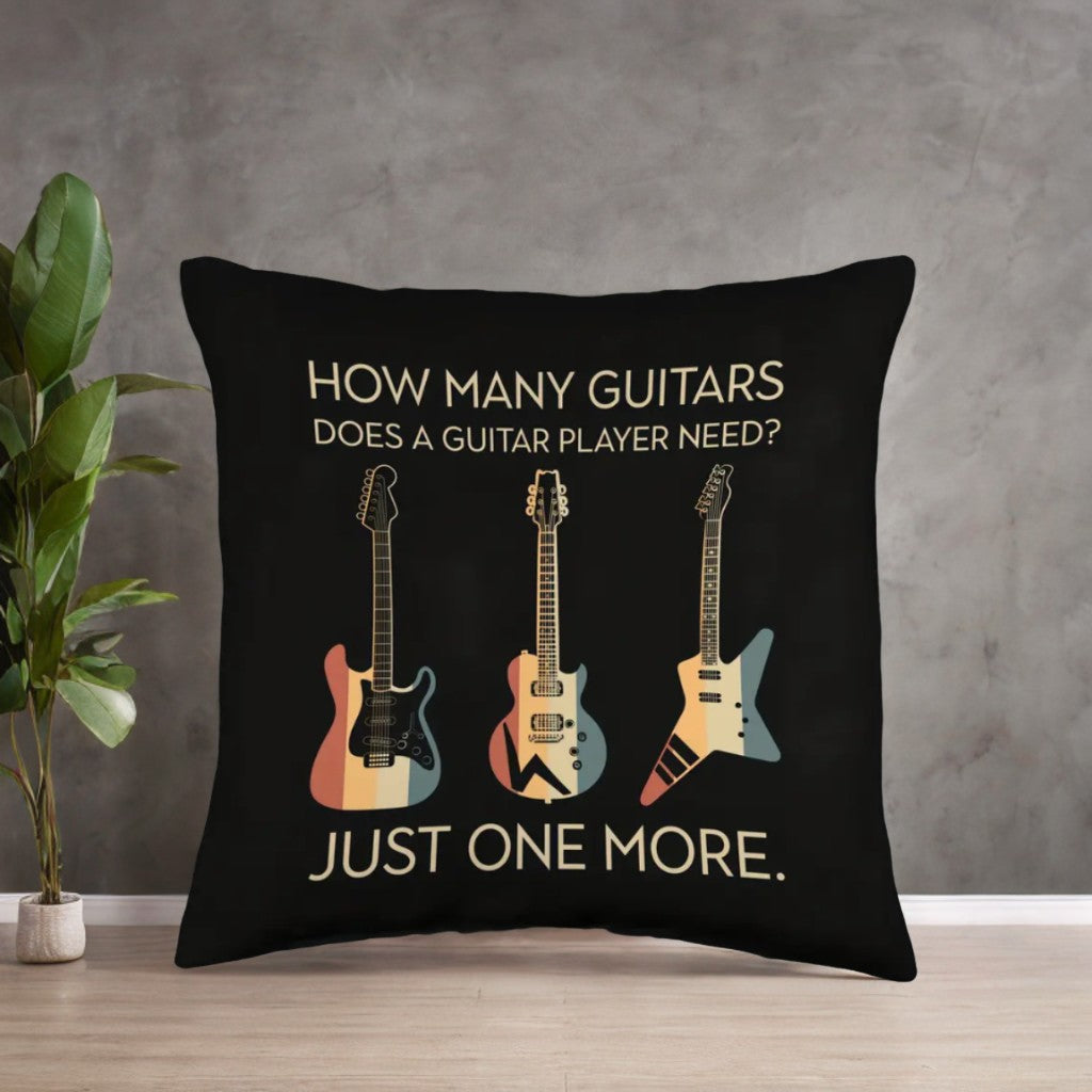 Funny Guitar Throw Pillow (No Pillow Core)