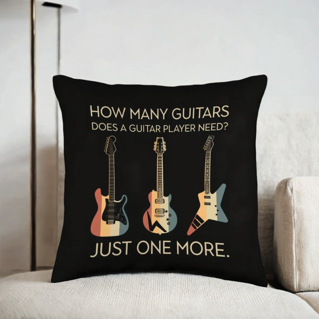 Funny Guitar Throw Pillow (No Pillow Core)