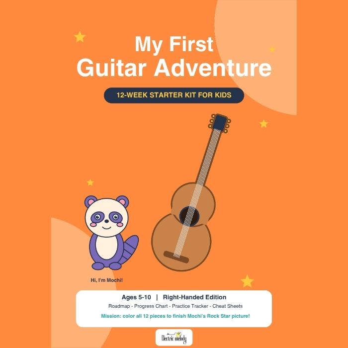 My First Guitar Adventure - Printable Guitar Kit for Kids 5-10