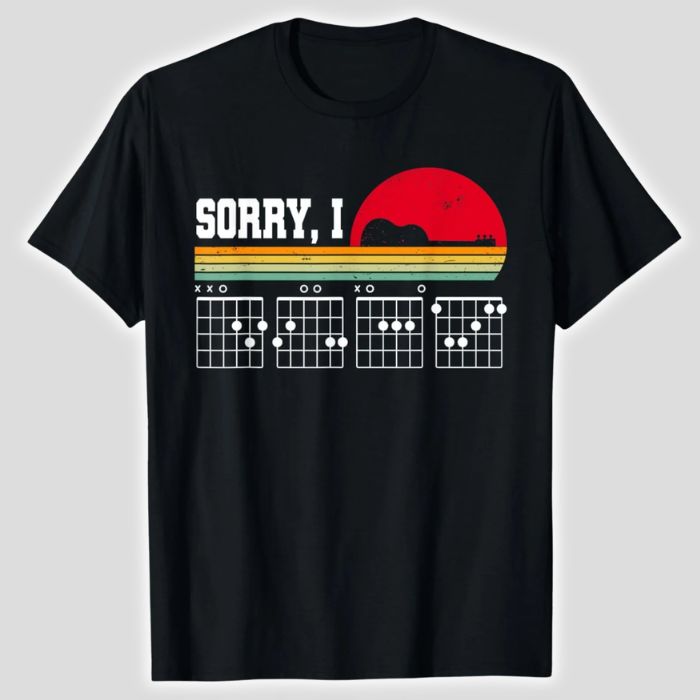 Sorry I-DGAF Funny Guitar Chord T-Shirt