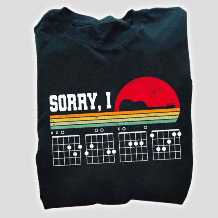 Sorry I-DGAF Funny Guitar Chord T-Shirt