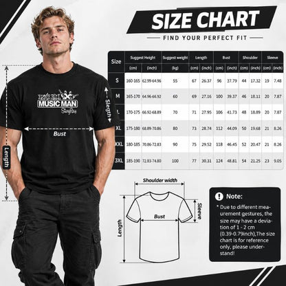 Unisex Guitar Player Graphic Tee T-Shirt