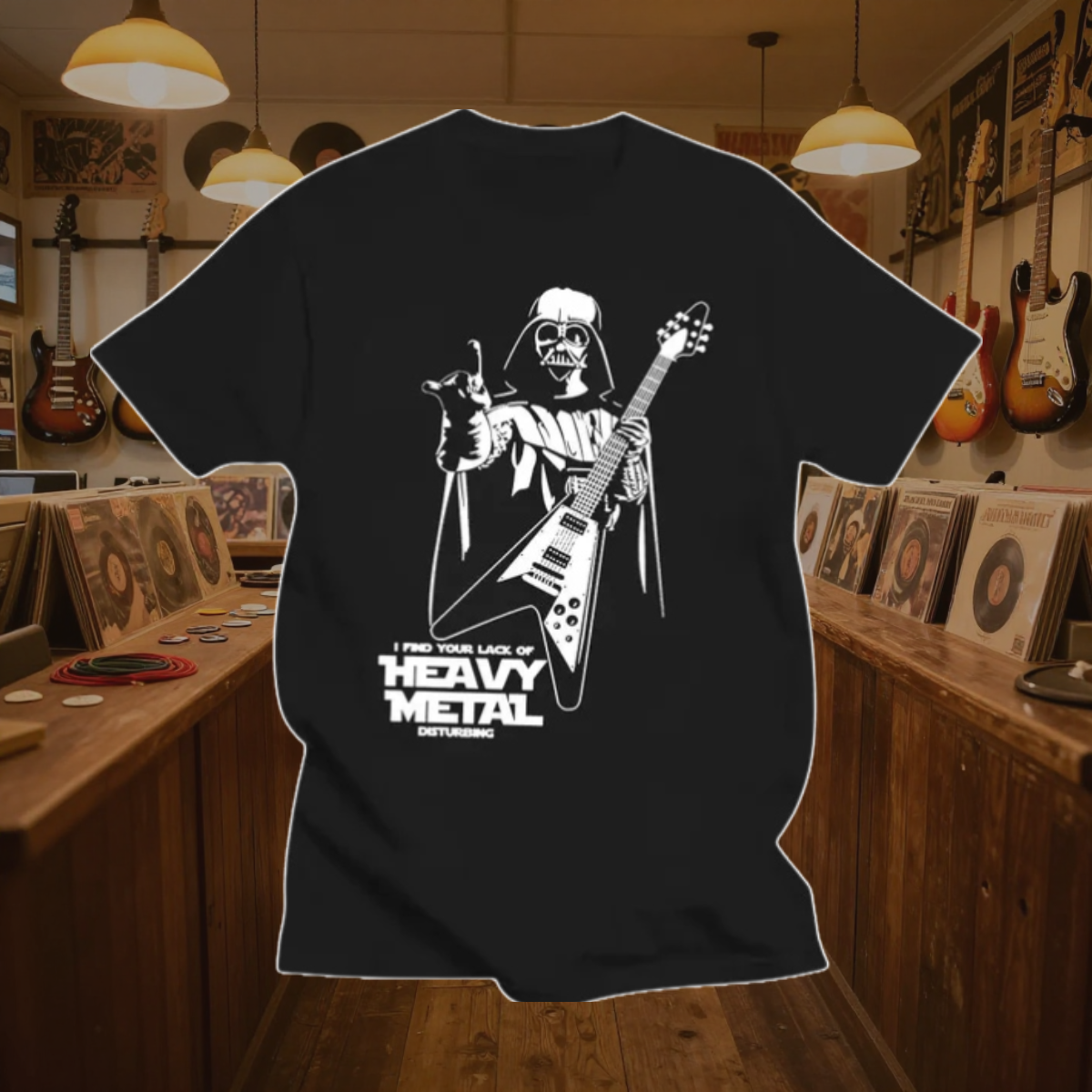Heavy Metal Flying V Guitar Funny